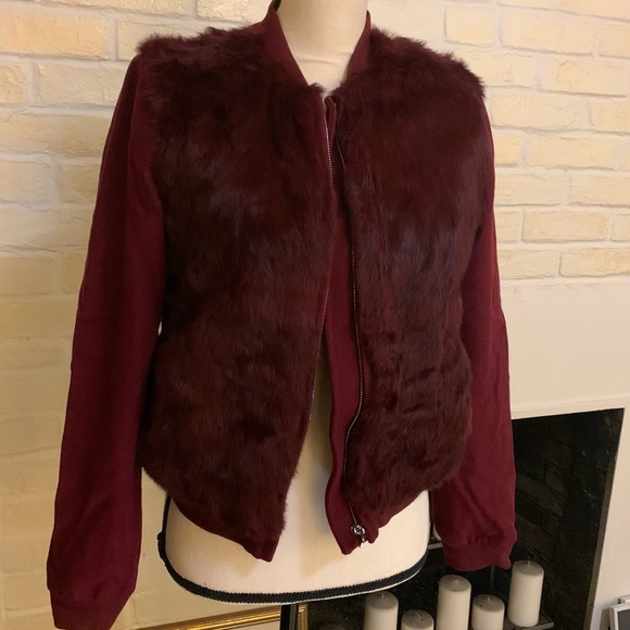 Wow ♥️ DVF Wool Rabbit Fur Bomber jacket - Picture 3 of 13